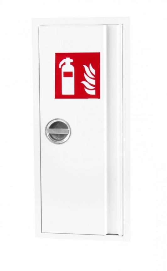 Brandblusserkast incl. deur – Wit Metaal